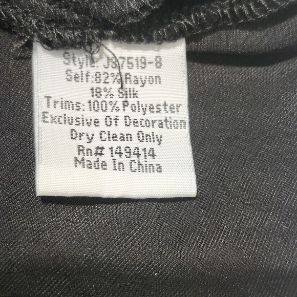 Johnny Waz Size XL Embroidered Black Velvet Tunic Dress - Picture 11 of 11